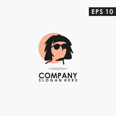 Women Girl Logo Design Vector Template. Modern Design. Vector Illustration