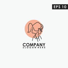 Women Girl Logo Design Vector Template. Modern Design. Vector Illustration