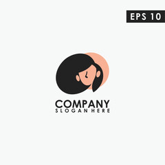 Women Girl Logo Design Vector Template. Modern Design. Vector Illustration