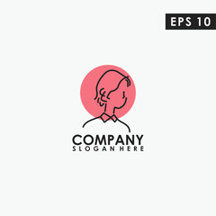 Women Girl Logo Design Vector Template. Modern Design. Vector Illustration