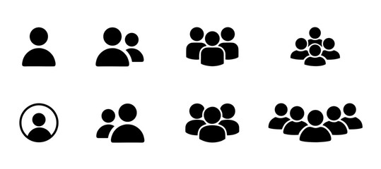 People group icon. Team of worker. User profile symbol. Group of people or group of users. Persons symbol. Vector illustration for your apps & websites. isolated on transparent background