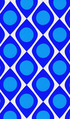 Blue abstract background with circles, geometric wallpaper