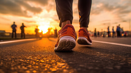 Close Up of feet in Sneakers at the start , HD, Background Wallpaper, Desktop Wallpaper