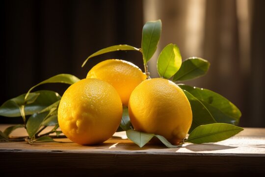 Photograph Of Lemon Natural Light, Generative AI
