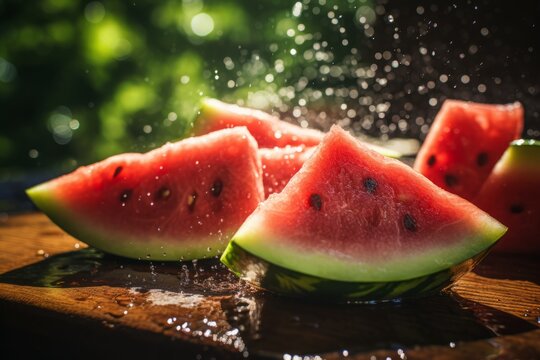 Photograph Of Watermelon Natural Light, Generative AI