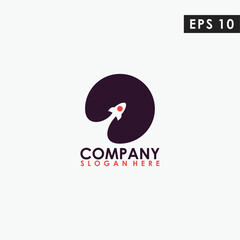 Rocket Modern Logo Design Vector Template Isolated In Shape Colour