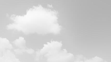 White fluffy cloudy sky background.