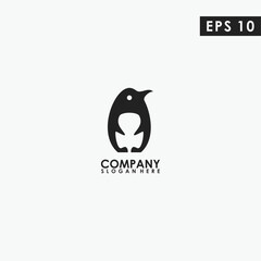 Penguin Logo Design. Penguin Logo Template. Modern Design. Flat Logo. Vector Illustration