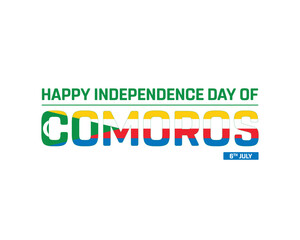 Happy Independence Day of Comoros, Independence Day of Comoros, Comoros Independence Day, Comoros, simple, clean, Flag, 6 July, National Day, Independence day