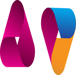 3D Swirl logo design. people visit all over the world.