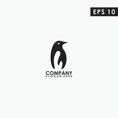 Penguin Logo Design. Penguin Logo Template. Modern Design. Flat Logo. Vector Illustration