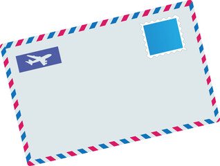 envelope with postage stamp