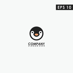 Penguin Logo Design. Penguin Logo Template. Modern Design. Flat Logo. Vector Illustration