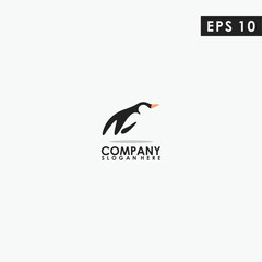 Penguin Logo Design. Penguin Logo Template. Modern Design. Flat Logo. Vector Illustration