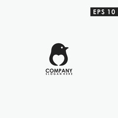 Penguin Logo Design. Penguin Logo Template. Modern Design. Flat Logo. Vector Illustration