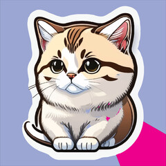 best cat sticker , smart cat sticker, sticker cat design.