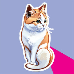 best cat sticker , smart cat sticker, sticker cat design.