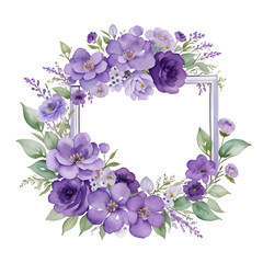 Fototapeta na wymiar lilac flowers border