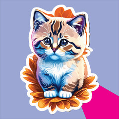 best cat sticker , smart cat sticker, sticker cat design.