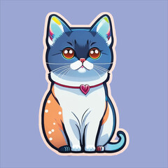 best cat sticker , smart cat sticker, sticker cat design.