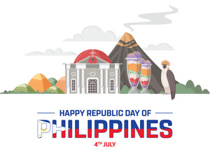  Republic Day of Philippines, Philippines, Philippines Republic day, Flag of Philippines, Artwork, Illustration, 4th of July, 4 July, National Day, Republic day