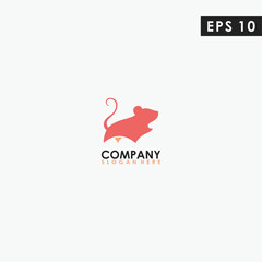 Mouse Modern Logo Design Isolated In Shape Colour Vector Template Illustration