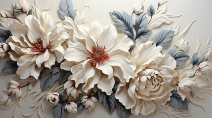 Antique White Color and flower, HD, Background Wallpaper, Desktop Wallpaper