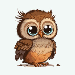 vector cute owl cartoon style