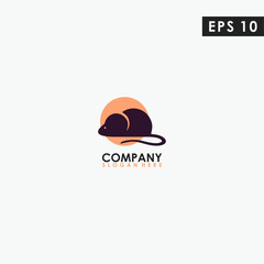 Mouse Modern Logo Design Isolated In Shape Colour Vector Template Illustration