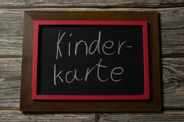 tafel kinderkarte
