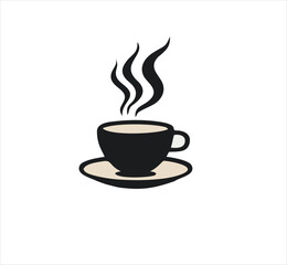 Glass coffee logo. Coffee icon. modern design. vector illustration