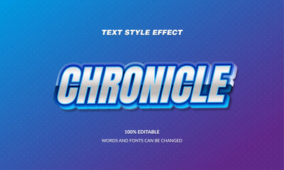 Modern futuristic chronicle text effect , editable text effect Vector