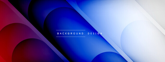 Light geometric abstract background with lines, circles