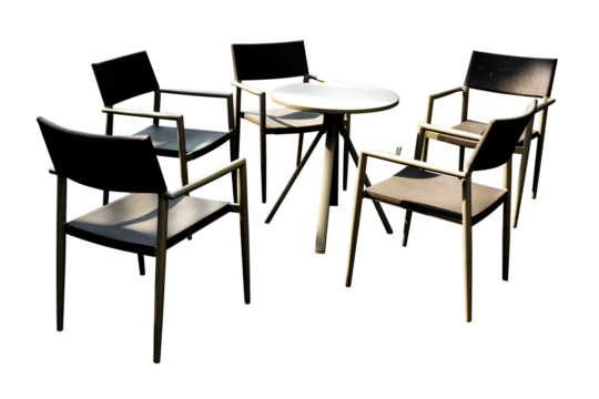 chairs and table isolated