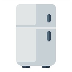 Retro fridge icon. Flat illustration of retro fridge vector icon for web design.Kitchen refrigerator vector icon.Color vector icon isolated on white background kitchen refrigerator.