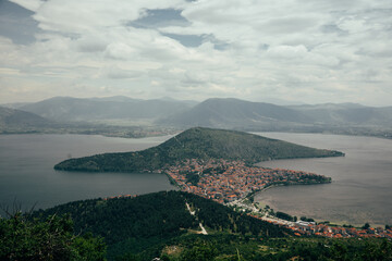 view of the sea from the mountain