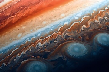 Planet Jupiter great red spot Generative AI 