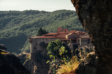 Fototapeta na wymiar monastery in rock formation country