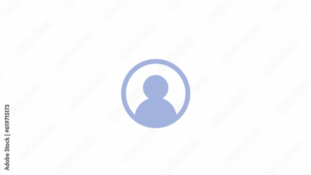 Poster default avatar 2d object animation. no photo available. avatar profile for social media. default use