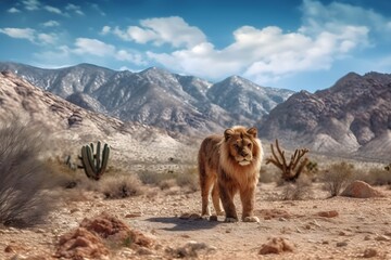 a tiger in the desert