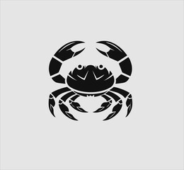 simple and modern crab logo design, crab restaurant icon vector template