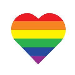 rainbow heart with flag lgbt lgbtq illustration symbol