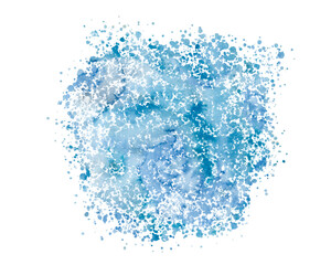 Colorful watercolor stain, splatter, texture. Isolated on a white background. with a spot of watercolor paint for design, sticker, holiday