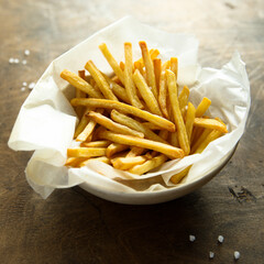 Traditional homemade French fries
