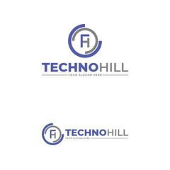 Letter TH Technology Business Logo Design Template