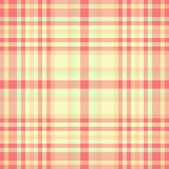 Fabric seamless pattern of tartan check textile with a plaid vector texture background.