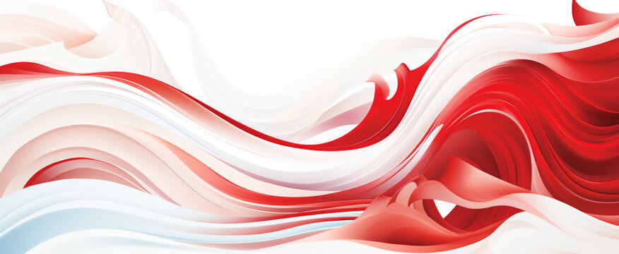 red and white abstract. indonesia independence day concept with copy space. generative ai.