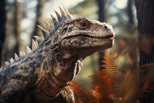 Close-Up of Achelousaurus, Natural light, Generative AI