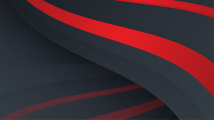 Fototapeta na wymiar Luxury and elegant dark black business card design with red style minimalist print template