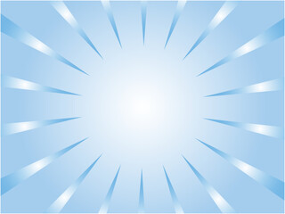 Obraz premium 涼しげな光線イメージの集中線背景素材_ブルー